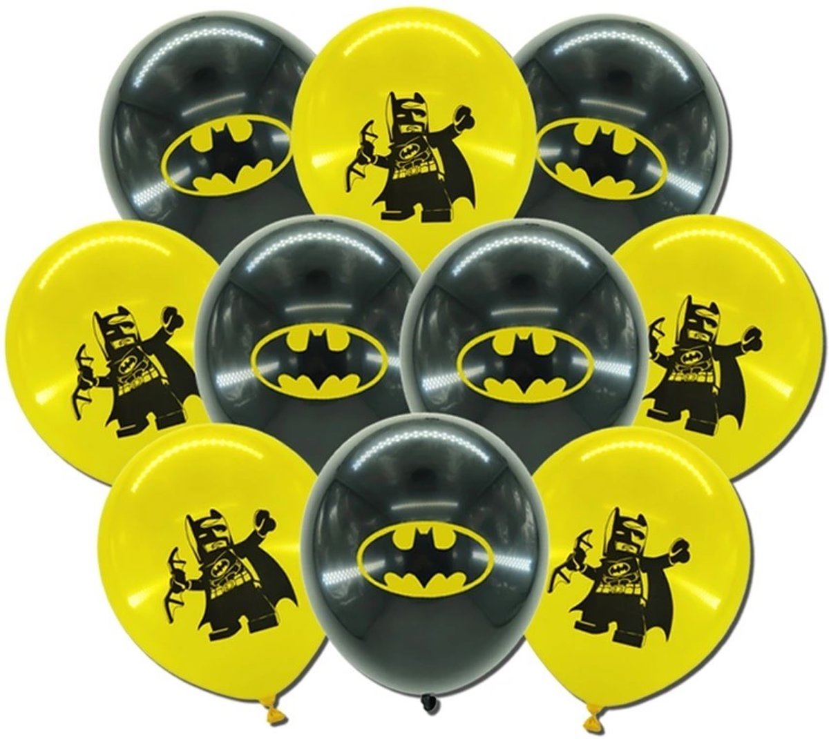 10x Batman ballonnen 30 cm | Lego